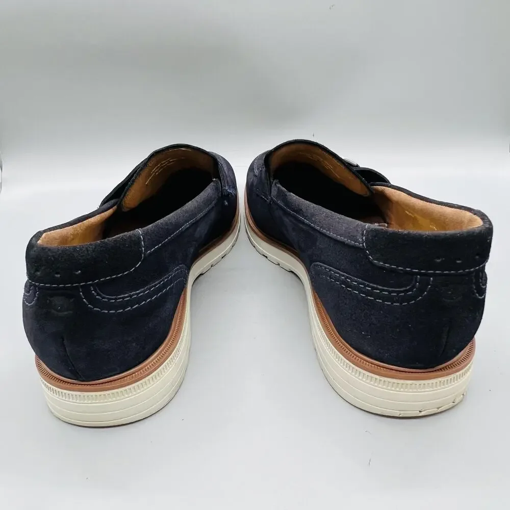 Florsheim Shoes Mens 12 Blue Suede Comfortech Bit Loafers Slip On Casual Comfort